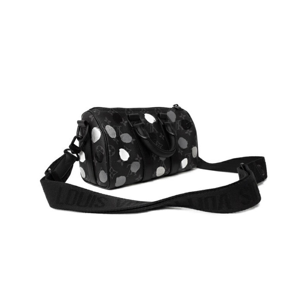 Louis Vuitton Keepall Monogram Bag Eclipse LV Black YK Bandouliere